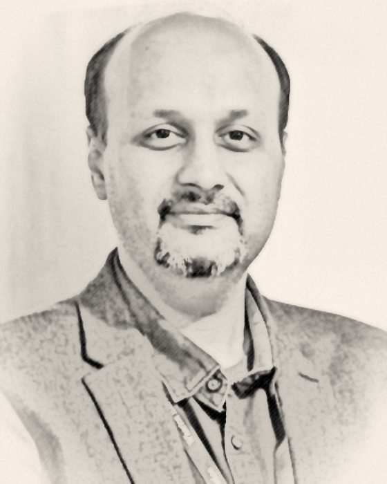 Pencil sketch of Dheeraj Goyal